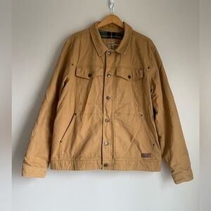 L.L Bean Tan Men's BeanFlex Utility Trucker Jacket Chore jacket XXL FLAWED